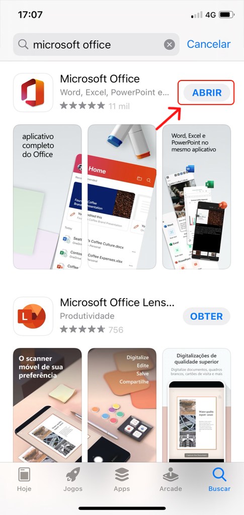 iOS: Instalar Office