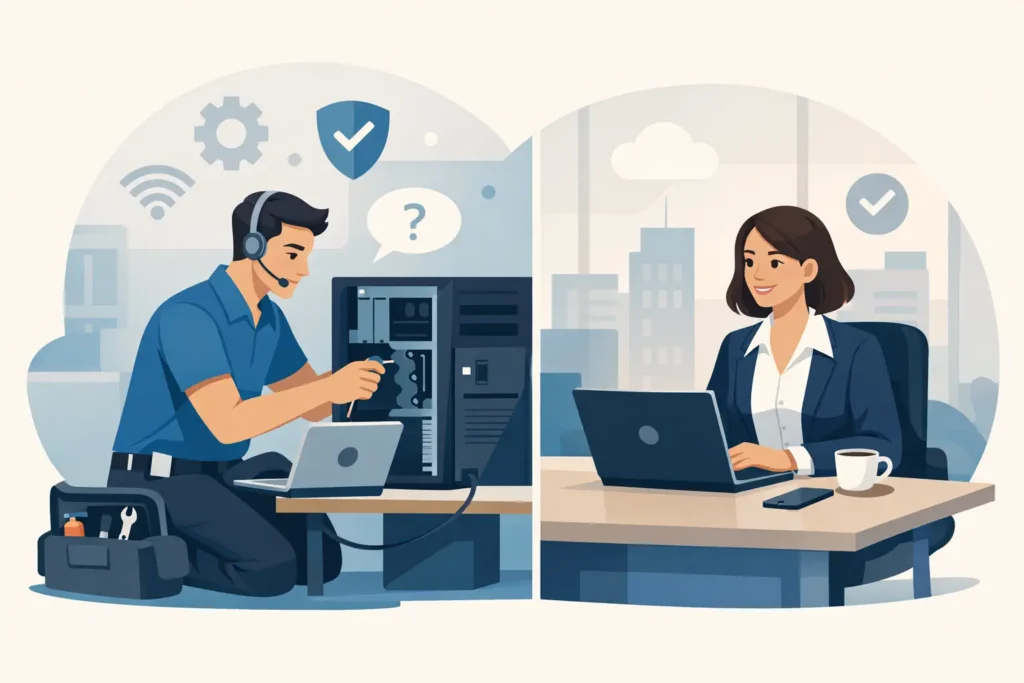 Suporte presencial de TI empresarial vale a pena?